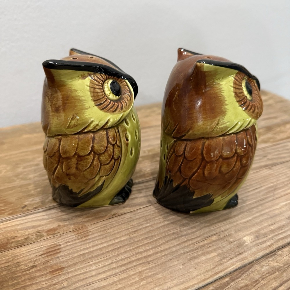 Vintage Lego Japan Model 4442 owl salt and pepper shakers - Picture 6 of 11